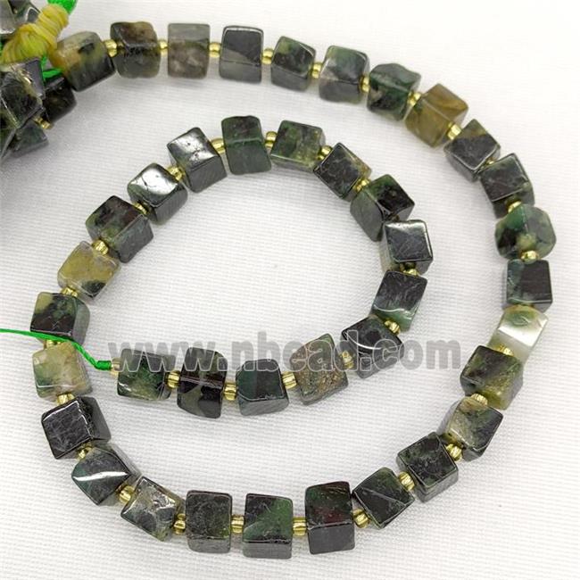 Natural Green Emerald Beads Cube