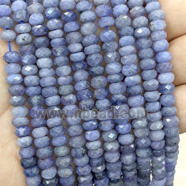 Natural Tanzanite Beads AA-Grade Faceted Rondelle Blue