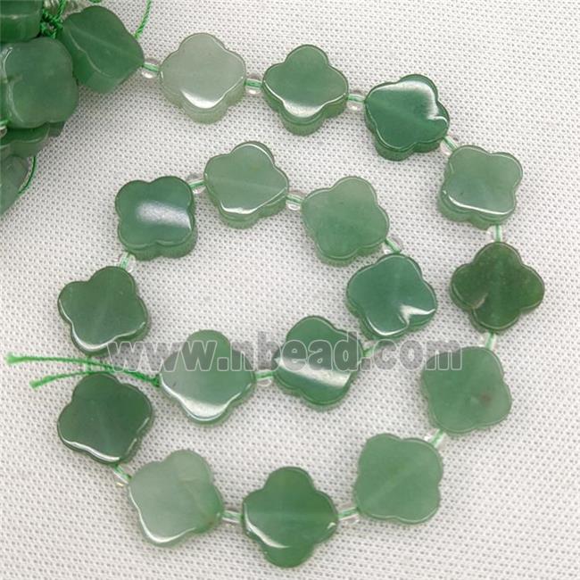 Natural Green Aventurine Clover Beads