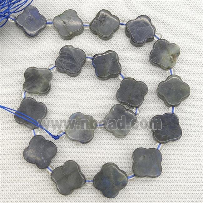 Natural Labradorite Clover Beads