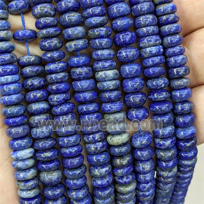 Natural Lapis Lazuli Beads Smooth Rondelle Blue