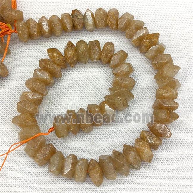 Golden Strawberry Quartz Spacer Beads Faceted Square