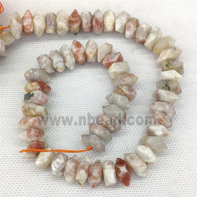Natural Sunstone Spacer Beads Faceted Square