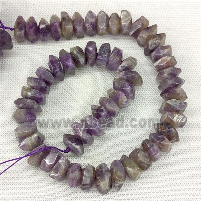 Natural Amethyst Beads Spacer Purple Faceted Square