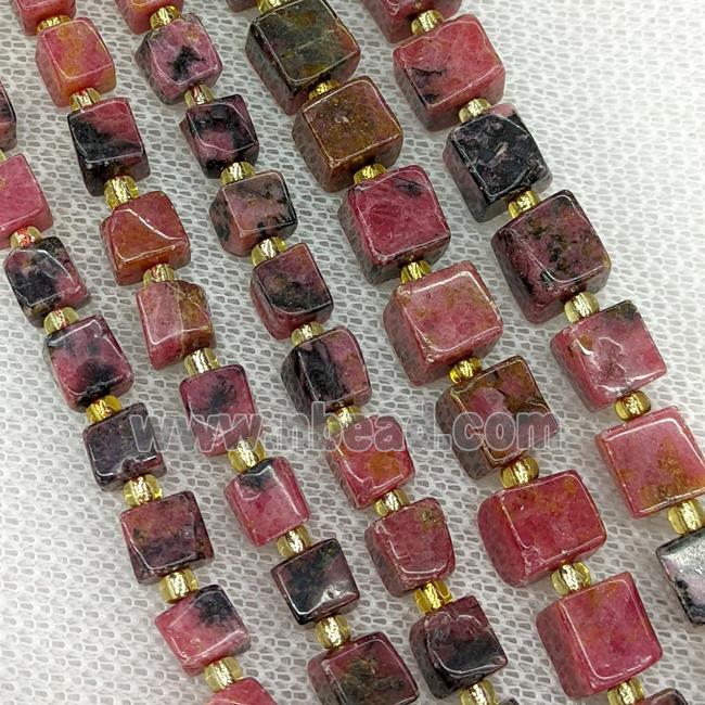 Natural Brazilian Rhodonite Beads Red