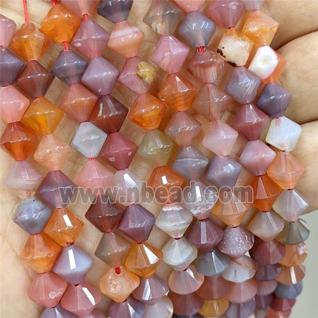 Natural Red Botswana Agate Bicone Beads