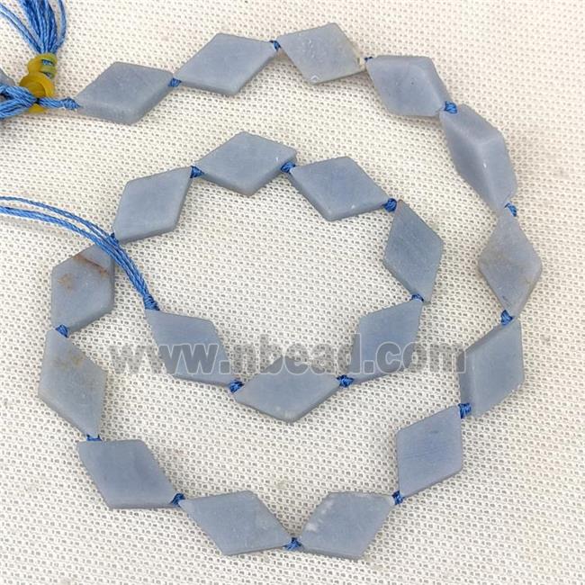 Natural Blue Angelite Beads Rhombus