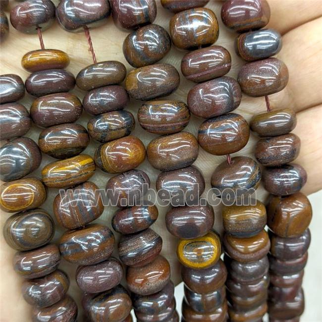 Natural Iron Bronzite Stone Beads Smooth Rondelle