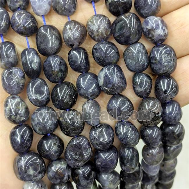 Natural Iolite Chips Beads Inkblue Freeform