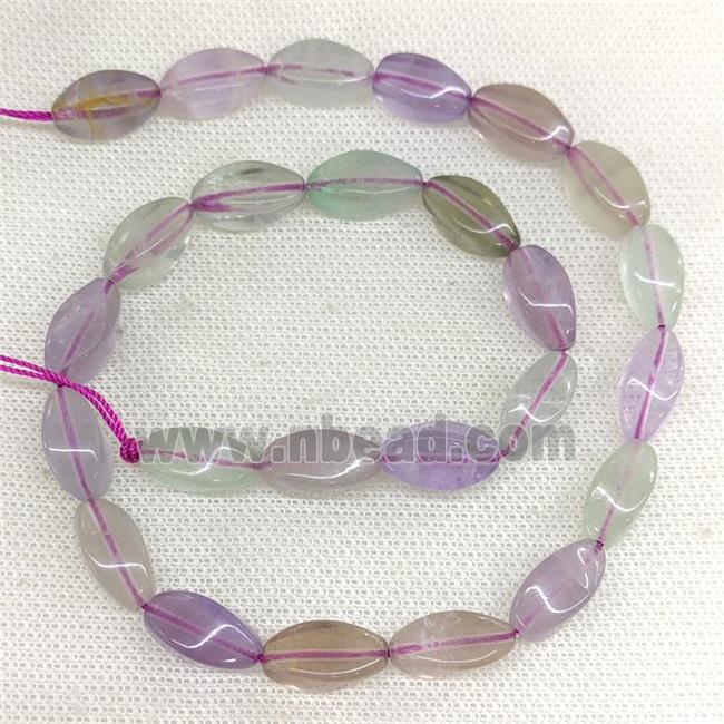 Natural Purple Fluorite Twist Beads