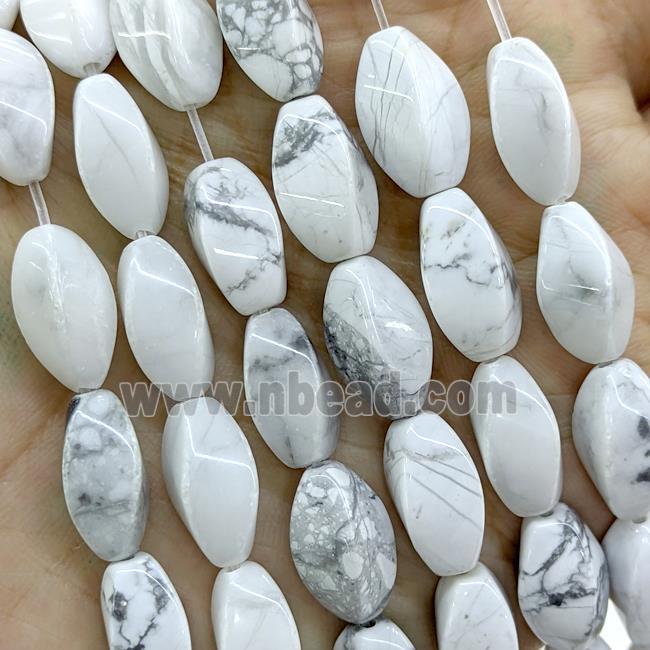 Natural White Howlite Turquoise Beads Twist