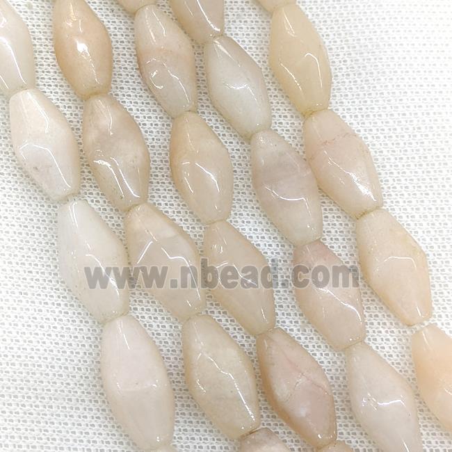Natural Pink Aventurine Beads Faceted Rice
