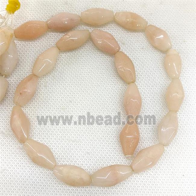 Natural Pink Aventurine Beads Faceted Rice