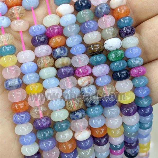 Mixed Gemstone Rondelle Beads Smooth