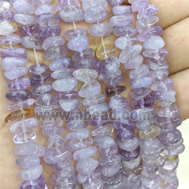 Natural Ametrine Chips Beads Freeform Purple