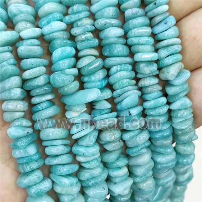 Natural Green Amazonite Chips Beads Freeform