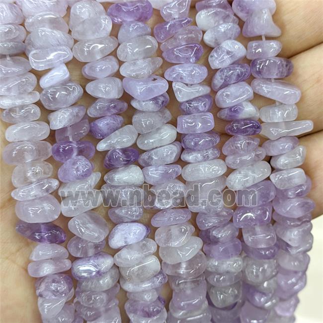 Natural Purple Chalcedony Chips Beads Freeform