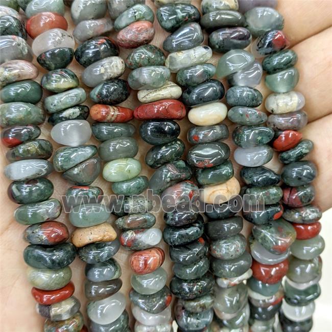 Natural African Bloodstone Chips Beads Freeform