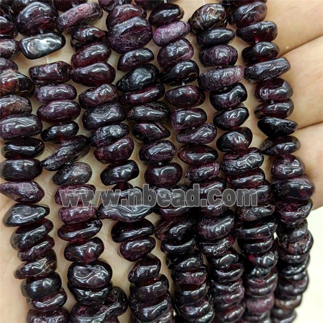 Natural Garnet Chip Beads Darkred Freeform