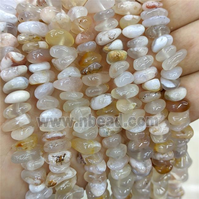 Natural Sakura Agate Chips Beads Freeform