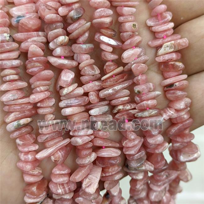 Natural Argentina Rhodochrosite Chips Beads Pink Freeform