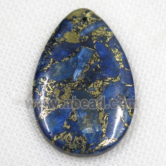 blue Lapis Lazuli teardrop pendant