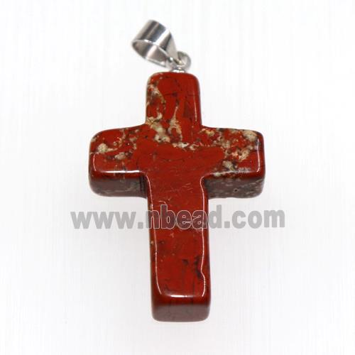 Red Jasper pendants, cross