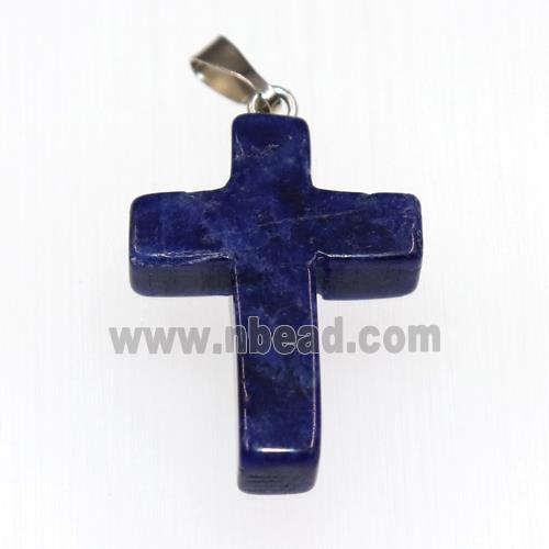 blue sodalite pendants, cross