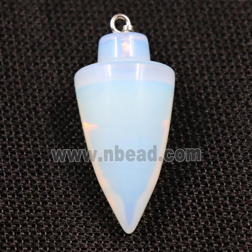 white opal pendants, bullet