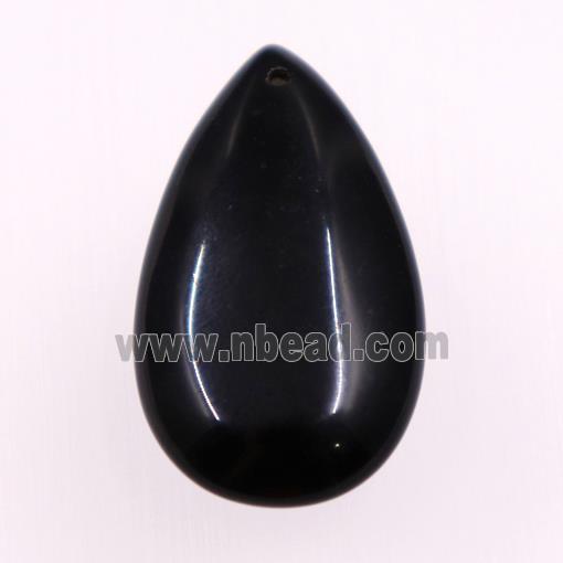 black agate pendants, teardrop
