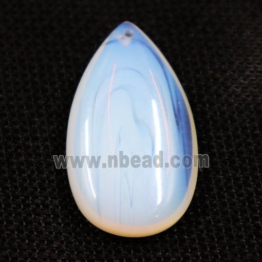white opal pendants, teardrop