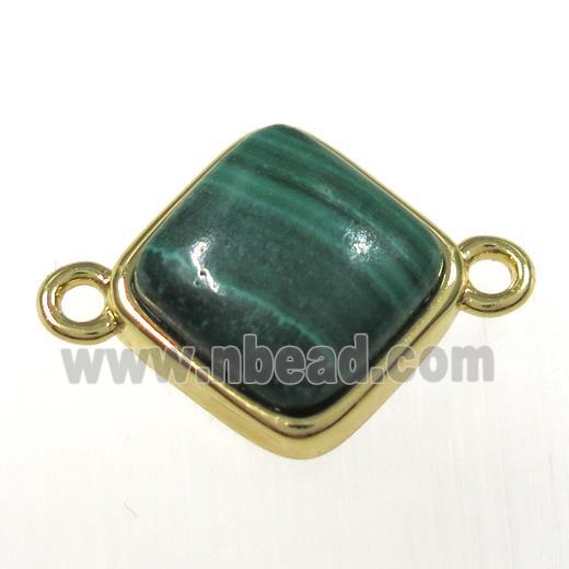green Malachite connector, gold plated