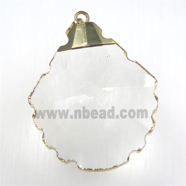 Glass crystal pendants, gold plated