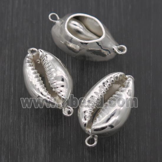 Conch Shell connector, silver plated