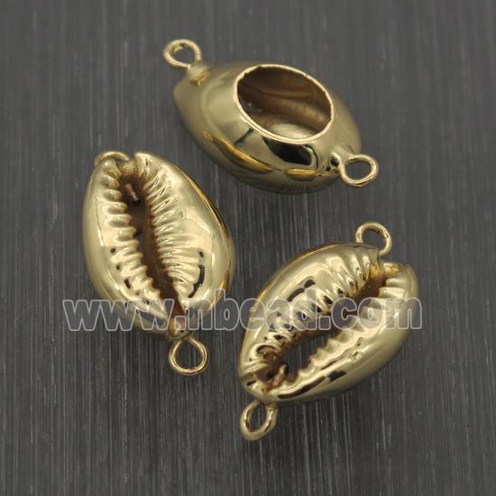 puka Conch Shell connector, gold plated