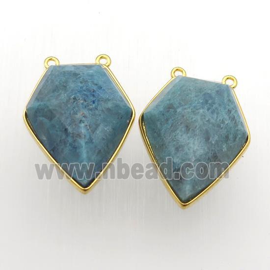 blue Apatite arrowhead pendant