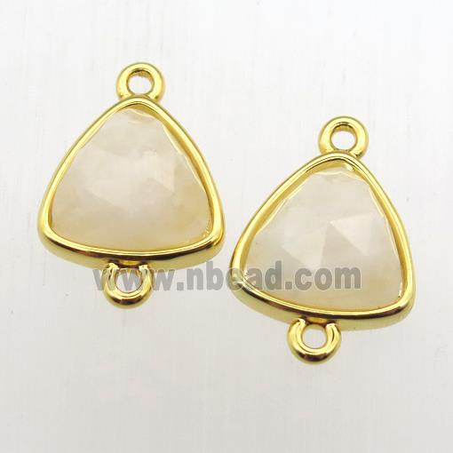 white MoonStone triangle connector