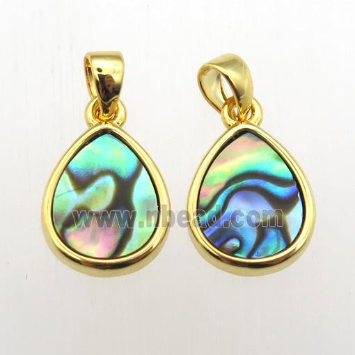 Abalone Shell teardrop pendants