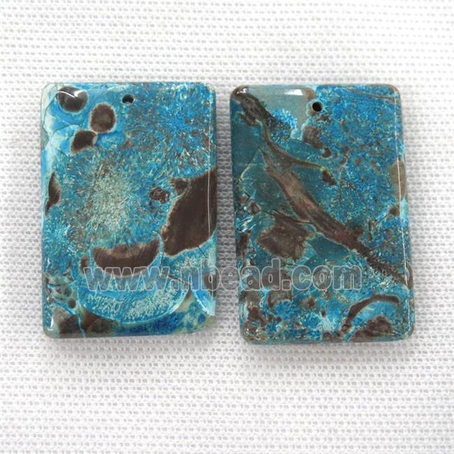 blue Ocean Jasper pendants, rectangle