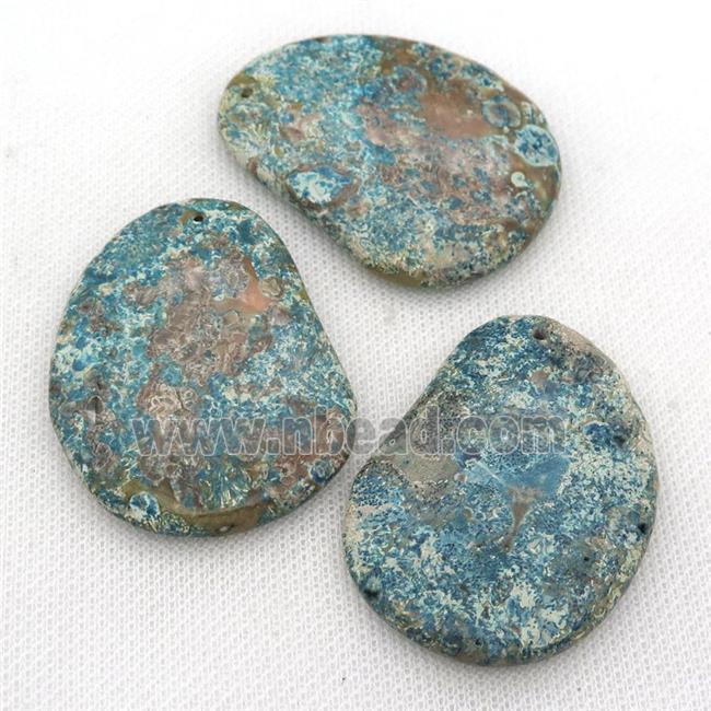 blue Ocean Jasper pendants, freeform