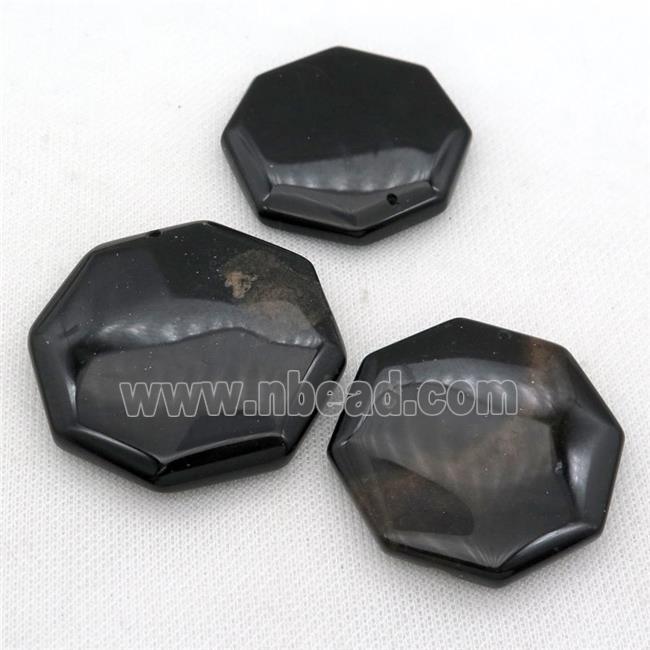 black Cherry Agate pendants, polygon