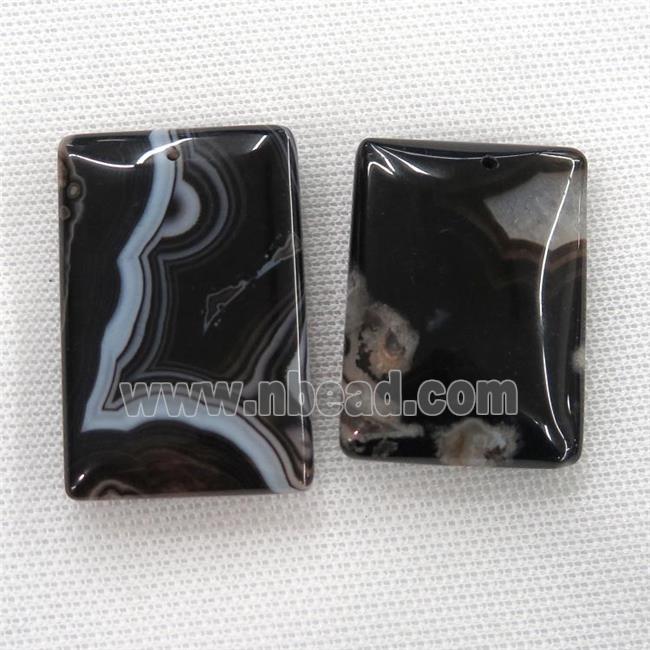 black Cherry Agate pendants, rectangle