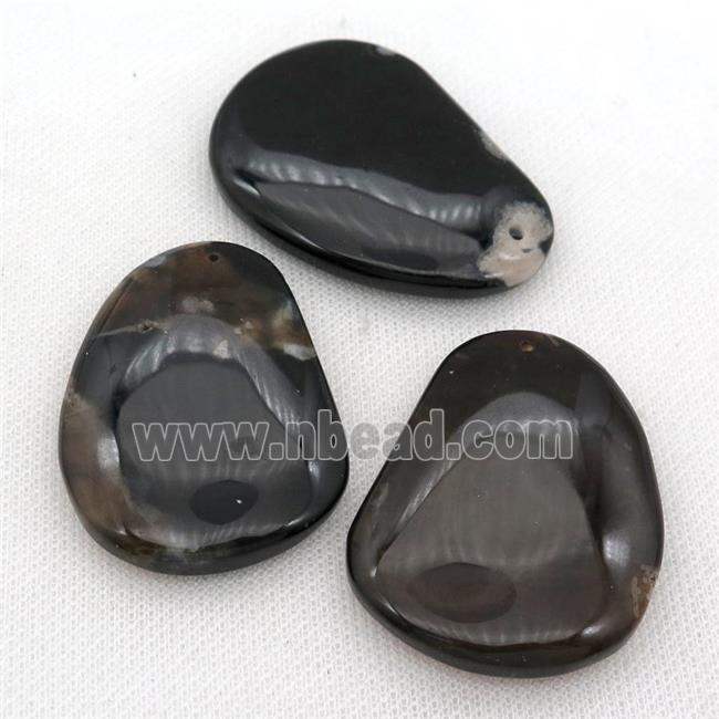 black Cherry Agate pendants, freeform