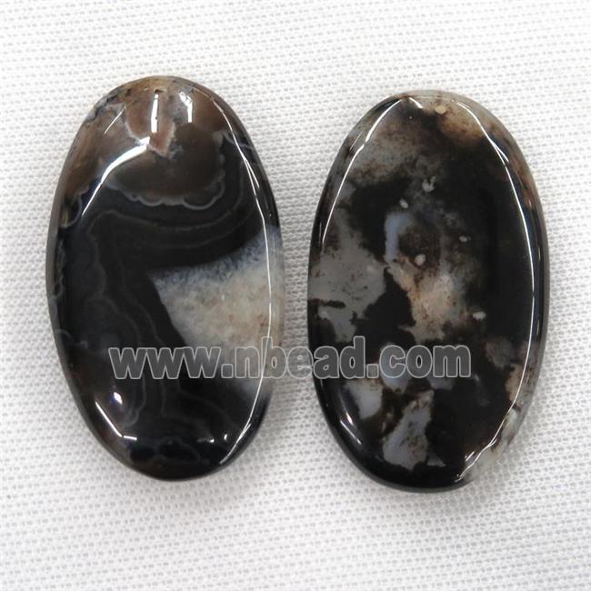 black Cherry Agate oval pendants