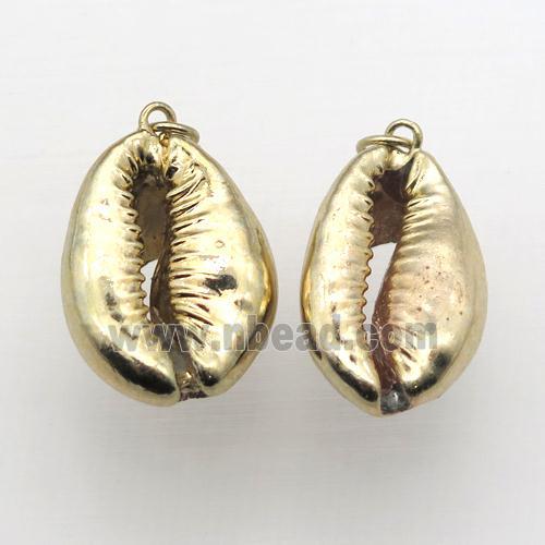 shell pendant, gold plated