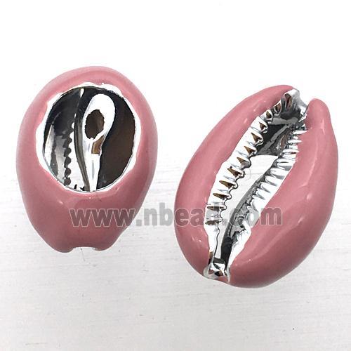 Conch Shell connector with pink enameling