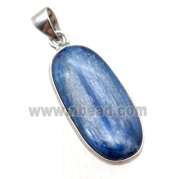 blue Kyanite oval pendant