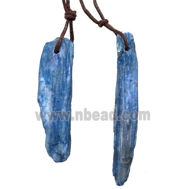 blue Kyanite stick pendant