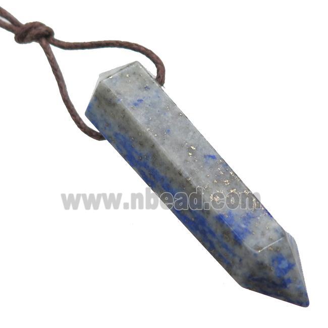 blue Lapis Lazuli bullet pendant