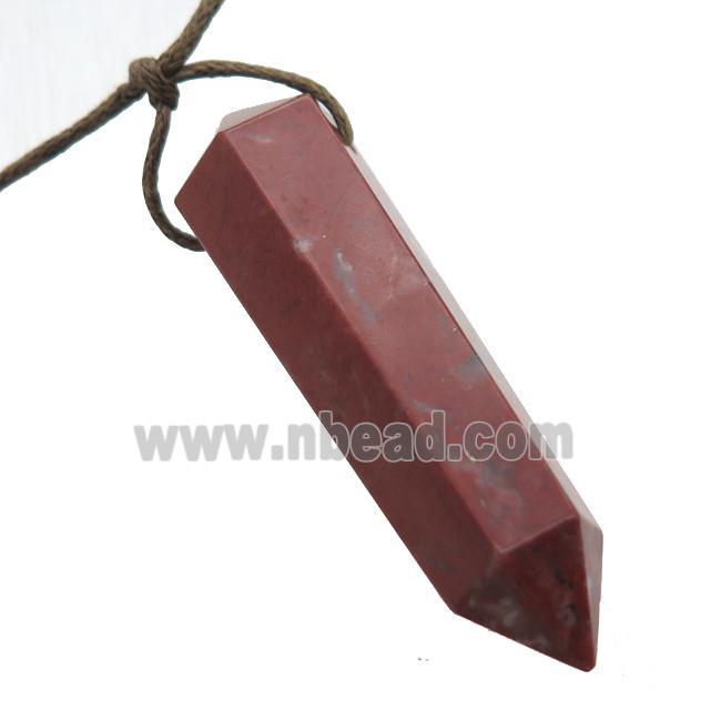 Red Jasper bullet pendant